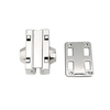 Cerradura de puerta de vidrio para baño con riel de aleación de zinc